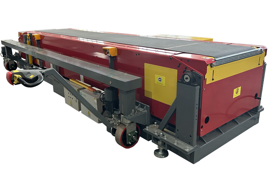 Electric mobile telescopic belt conveyor